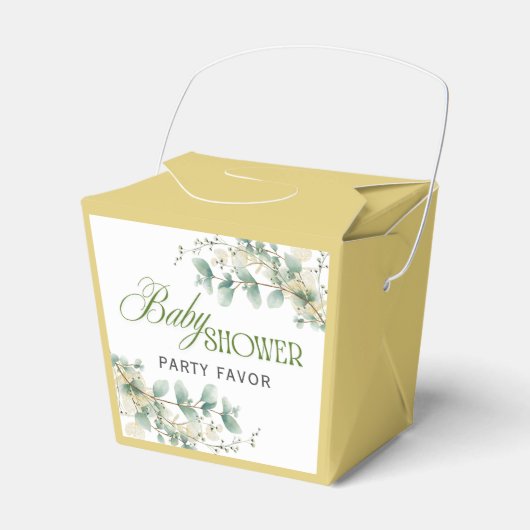 Elegant Eucalyptus Gender Neutral Baby Shower Geschenkschachtel (Vorderseite)