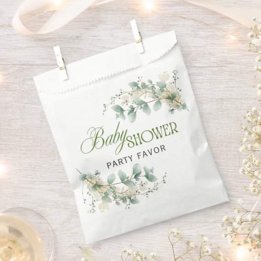 Elegant Eucalyptus Gender Neutral Baby Shower Geschenktütchen (Ausgeschnitten)