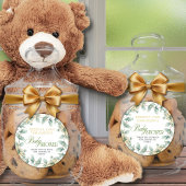 Elegant Eucalyptus Gender Neutral Baby Shower Runder Aufkleber