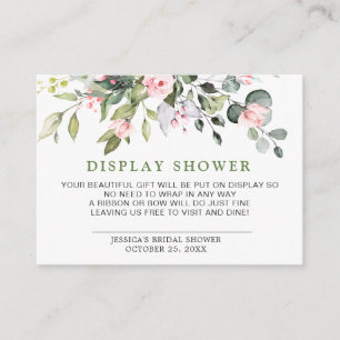 Elegant Eucalyptus Gift Bridal DISPLAY SHOWER Begleitkarte