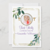 Elegant Eucalyptus Golden 1. Einladung (Rückseite)