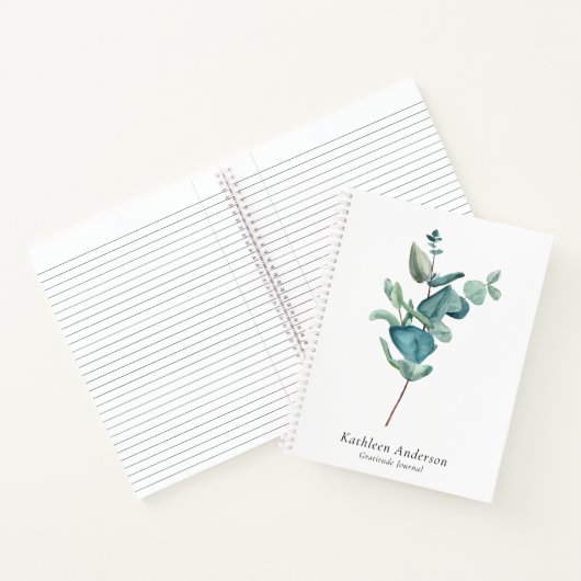 Elegant Eucalyptus Gratitude Journal Notizblock (Innenseite)