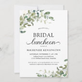 Elegant Eucalyptus Green Bridal Luncheon Einladung (Vorderseite)