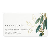 ELEGANT EUCALYPTUS GREEN GOLD FOLIAGE ADRESSE LABE (Vorne)