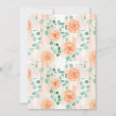 Elegant Eucalyptus Green Peach Bridal Brunch (Rückseite)