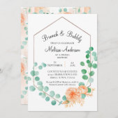 Elegant Eucalyptus Green Peach Bridal Brunch (Vorne/Hinten)