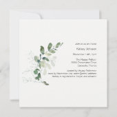 Elegant Eucalyptus Greenerenery Script Baby Shower Einladung (Rückseite)