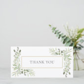 Elegant Eucalyptus Greenerenery Vielen Dank Dankeskarte (Stehend Vorderseite)