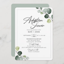 Elegant Eucalyptus Greenerity Adoption Baby Shower