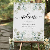 Elegant Eucalyptus Greenerity Begrüßungszeichen Poster