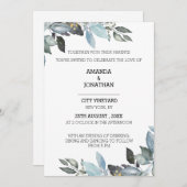 Elegant Eucalyptus Greenerity Einladung zur Hochze (Vorne/Hinten)