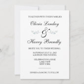 Elegant Eucalyptus Greenerity Einladung zur Hochze (Vorderseite)