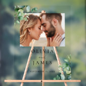 Elegant Eucalyptus Greenerity Foto Wedding Acrylschild (Neutral)