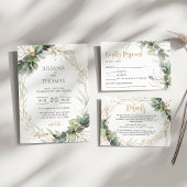 Elegant Eucalyptus Greenerity Foto Wedding Dankeskarte