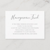 Elegant Eucalyptus Greenerity Gold Honeymoon Fund Begleitkarte (Vorderseite)