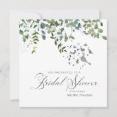 Elegant Eucalyptus Greenerity Script-Brautparty Einladung (Vorderseite)