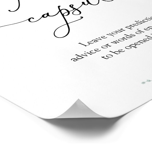 Elegant Eucalyptus Greenerity Time Kapselunterschr Poster (Ecke)