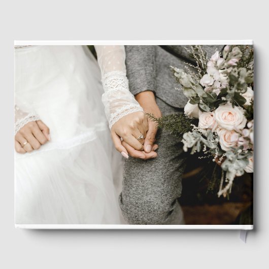 Elegant Eucalyptus Greenerity Wedding Guest Book Gästebuch (Rückseite)