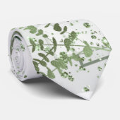 Elegant Eucalyptus Greenery Alcohol Ink Wedding Krawatte (Gerollt)