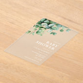 Elegant Eucalyptus Greenery Baby Shower Acryleinladungen (Ablage )
