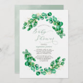 Elegant Eucalyptus Greenery Baby Shower Einladung (Vorne/Hinten)