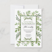 Elegant Eucalyptus Greenery Baby Shower Einladung (Vorderseite)