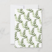 Elegant Eucalyptus Greenery Baby Shower Einladung (Rückseite)