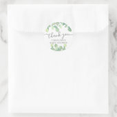 Elegant Eucalyptus Greenery Baby Shower Runder Aufkleber (Tasche)