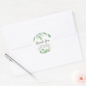 Elegant Eucalyptus Greenery Baby Shower Runder Aufkleber (Umschlag)