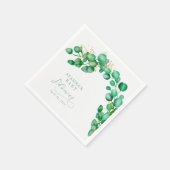 Elegant Eucalyptus Greenery Baby Shower Serviette (Ecke)