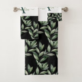 Elegant Eucalyptus Greenery Botanical Towel Set (Insitu)