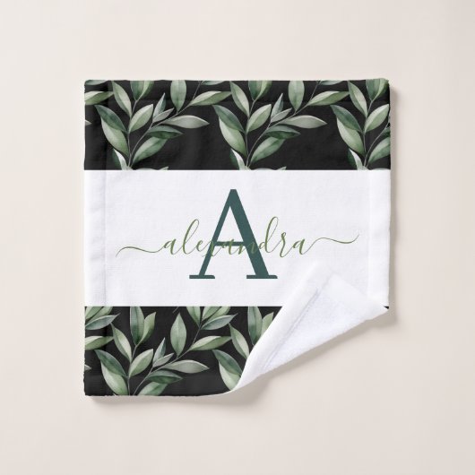 Elegant Eucalyptus Greenery Botanical Towel Set (Waschlappen)