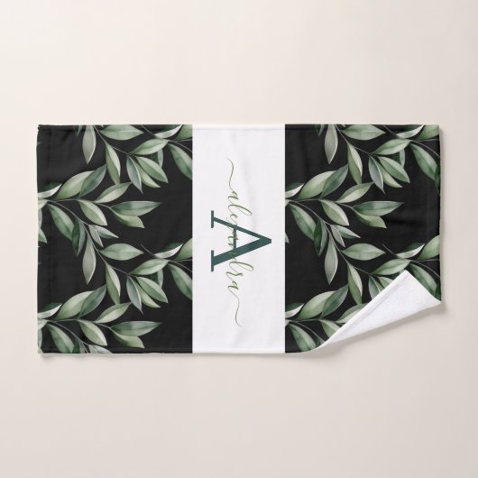 Elegant Eucalyptus Greenery Botanical Towel Set (Handtuch)