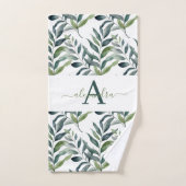 Elegant Eucalyptus Greenery Botanical Towel Set (Handtuch)