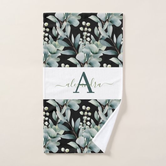Elegant Eucalyptus Greenery Botanical Towel Set (Handtuch)