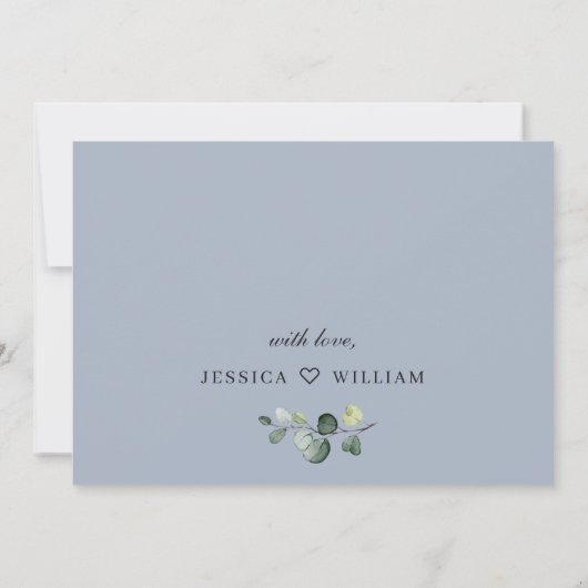 Elegant Eucalyptus Greenery Bridal Luncheon Einladung (Rückseite)