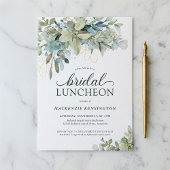 Elegant Eucalyptus Greenery Bridal Luncheon Einladung