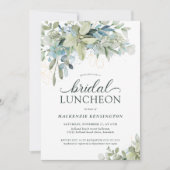 Elegant Eucalyptus Greenery Bridal Luncheon Einladung (Vorderseite)