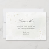 Elegant Eucalyptus Greenery Bridesmaid Vorschlag Einladung (Rückseite)