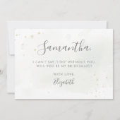 Elegant Eucalyptus Greenery Bridesmaid Vorschlag Einladung (Rückseite)