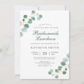 Elegant Eucalyptus Greenery Bridesmaids Luncheon Einladung (Vorderseite)
