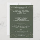 Elegant Eucalyptus Greenery Double-Sided Wedding Einladung (Rückseite)