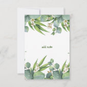 Elegant Eucalyptus Greenery Gefallen Dankeschön Ka Dankeskarte (Rückseite)