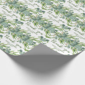Elegant Eucalyptus Greenery Gefallen Vielen Dank Geschenkpapier (Ecke)