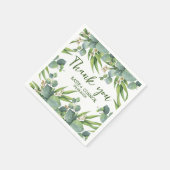 Elegant Eucalyptus Greenery Gefallen Vielen Dank Serviette (Ecke)
