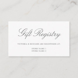 Elegant Eucalyptus Greenery Gold Gift Registry Begleitkarte