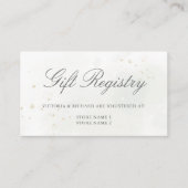 Elegant Eucalyptus Greenery Gold Gift Registry Begleitkarte (Vorderseite)