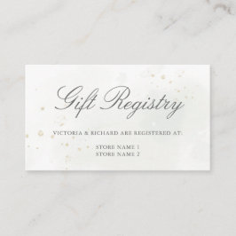 Elegant Eucalyptus Greenery Gold Gift Registry Begleitkarte