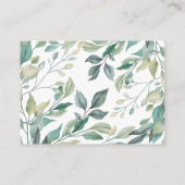 Elegant Eucalyptus Greenery Gold Wedding RSVP Begleitkarte (Rückseite)