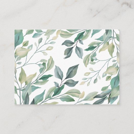 Elegant Eucalyptus Greenery Gold Wedding RSVP Begleitkarte (Rückseite)